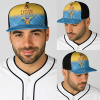 US Virgin Islands Baseball Net Cap Madras Pattern Gradient Style - Wonder Print Shop