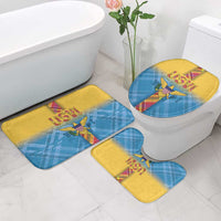 US Virgin Islands Bathroom Set Madras Pattern Gradient Style - Wonder Print Shop
