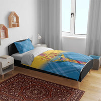 US Virgin Islands Bedding Set Madras Pattern Gradient Style - Wonder Print Shop