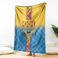 US Virgin Islands Blanket Madras Pattern Gradient Style - Wonder Print Shop