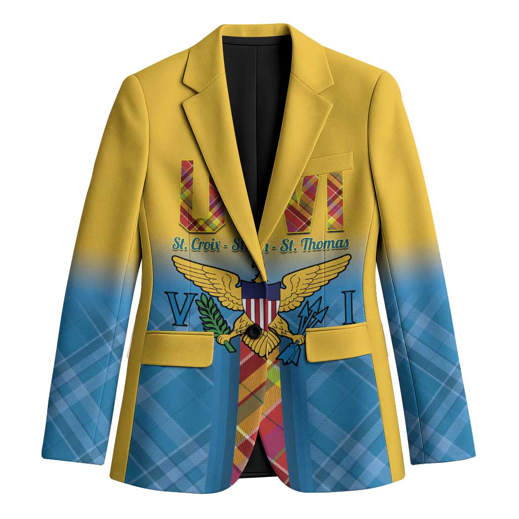 US Virgin Islands Blazer Madras Pattern Gradient Style - Wonder Print Shop