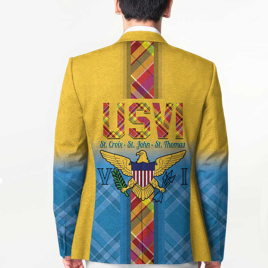 US Virgin Islands Blazer Madras Pattern Gradient Style - Wonder Print Shop
