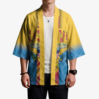 US Virgin Islands Kimono Madras Pattern Gradient Style - Wonder Print Shop