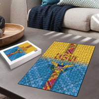 US Virgin Islands Puzzle Madras Pattern Gradient Style - Wonder Print Shop