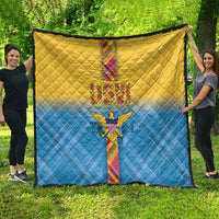 US Virgin Islands Quilt Madras Pattern Gradient Style - Wonder Print Shop