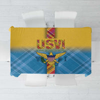 US Virgin Islands Tablecloth Madras Pattern Gradient Style - Wonder Print Shop