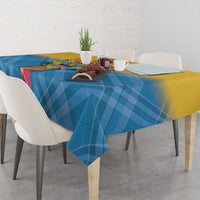 US Virgin Islands Tablecloth Madras Pattern Gradient Style - Wonder Print Shop