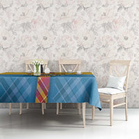 US Virgin Islands Tablecloth Madras Pattern Gradient Style - Wonder Print Shop
