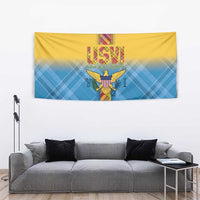 US Virgin Islands Tapestry Madras Pattern Gradient Style - Wonder Print Shop