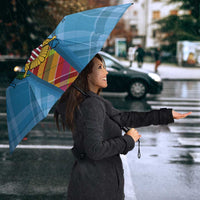US Virgin Islands Umbrella Madras Pattern Gradient Style - Wonder Print Shop