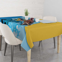 US Virgin Islands Snorkeling Tablecloth Sea Turtle Snorkel Ocean Style - Wonder Print Shop