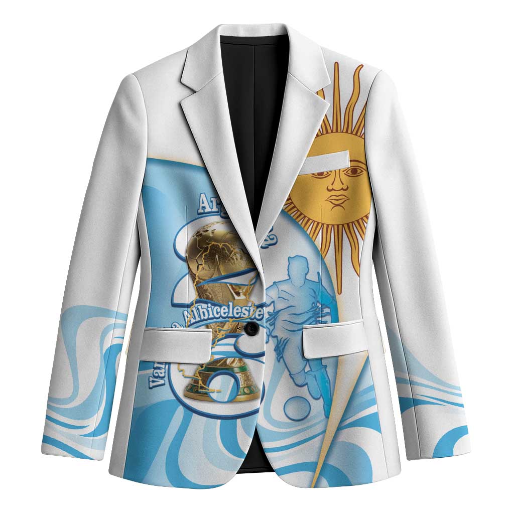 Argentina Football Personalized Blazer 2026 Trophy Vamos La Albiceleste - Wonder Print Shop