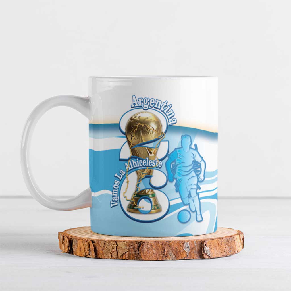 Argentina Football Personalized Ceramic Mug 2026 Trophy Vamos La Albiceleste - Wonder Print Shop