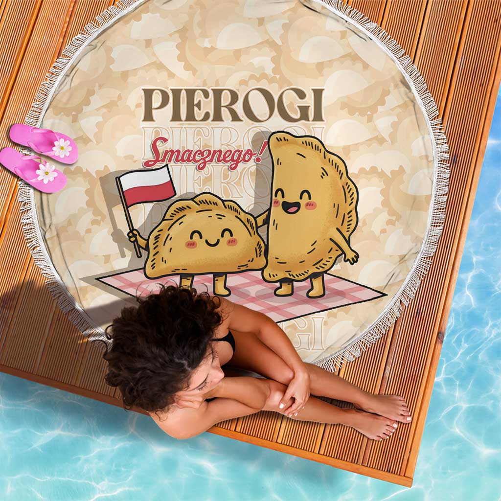 Poland Pierogi Beach Blanket Cute Polish Dumplings Smacznego