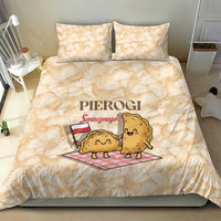 Poland Pierogi Bedding Set Cute Polish Dumplings Smacznego