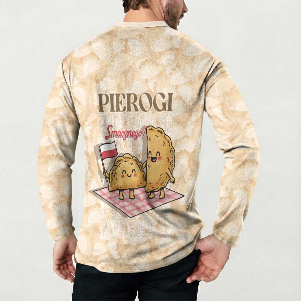 Poland Pierogi Button Sweatshirt Cute Polish Dumplings Smacznego