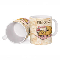 Poland Pierogi Ceramic Mug Cute Polish Dumplings Smacznego