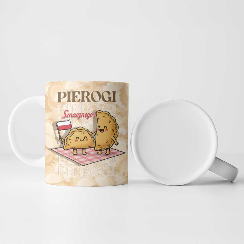 Poland Pierogi Ceramic Mug Cute Polish Dumplings Smacznego