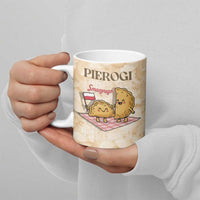 Poland Pierogi Ceramic Mug Cute Polish Dumplings Smacznego