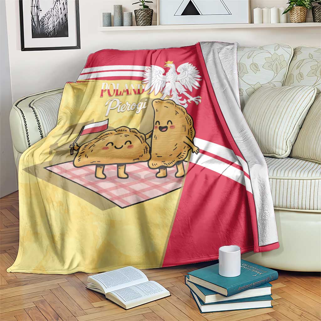 Poland Pierogi Blanket Polish Dumplings With Coat Of Arms