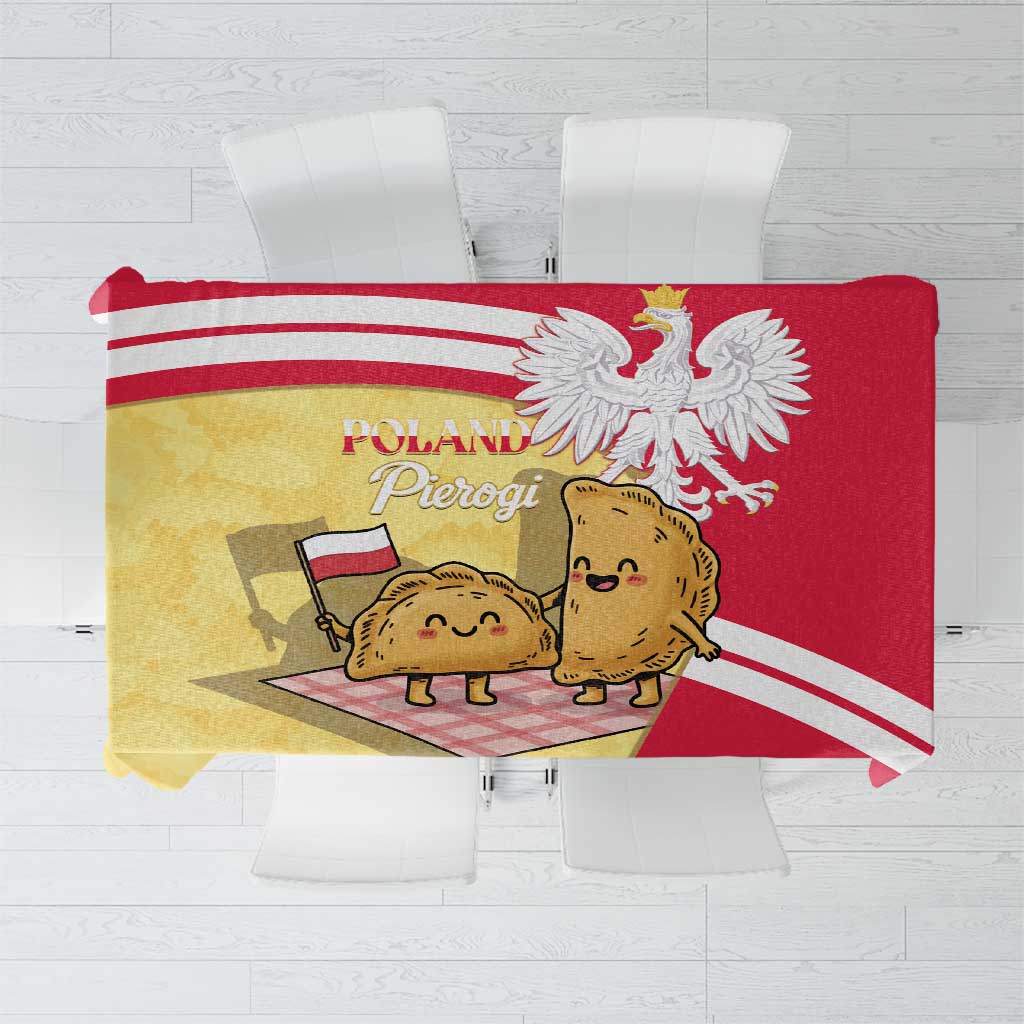 Poland Pierogi Tablecloth Polish Dumplings With Coat Of Arms