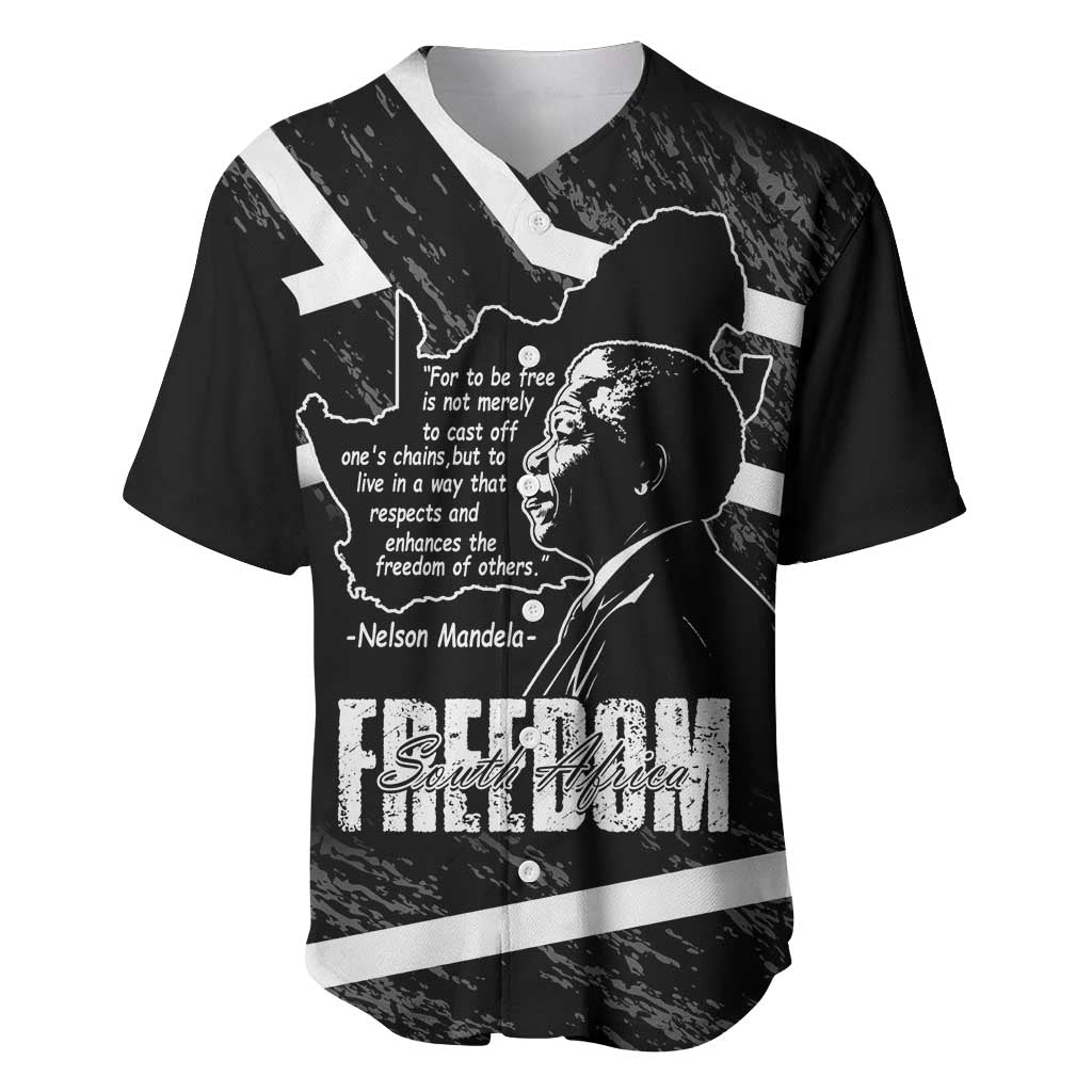 South Africa Freedom Day Baseball Jersey Nelson Mandela With Map