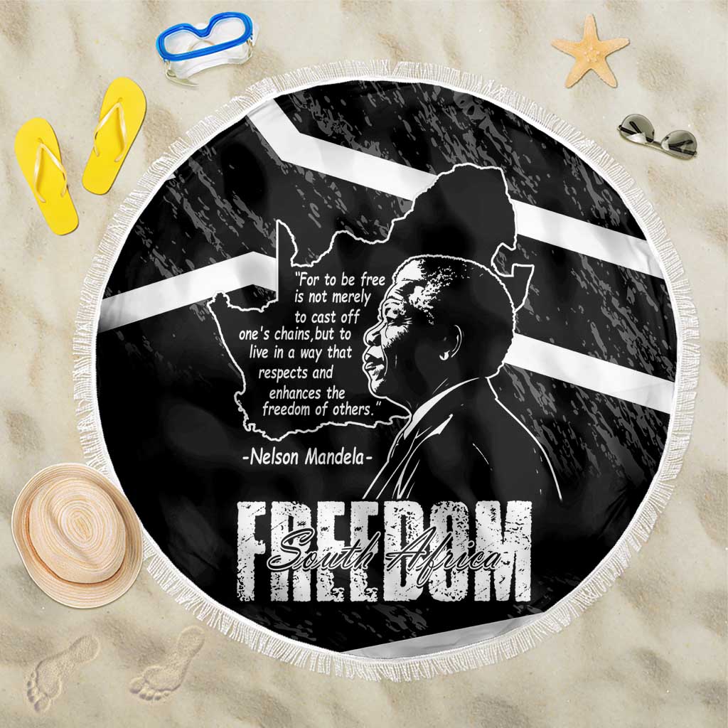 South Africa Freedom Day Beach Blanket Nelson Mandela With Map