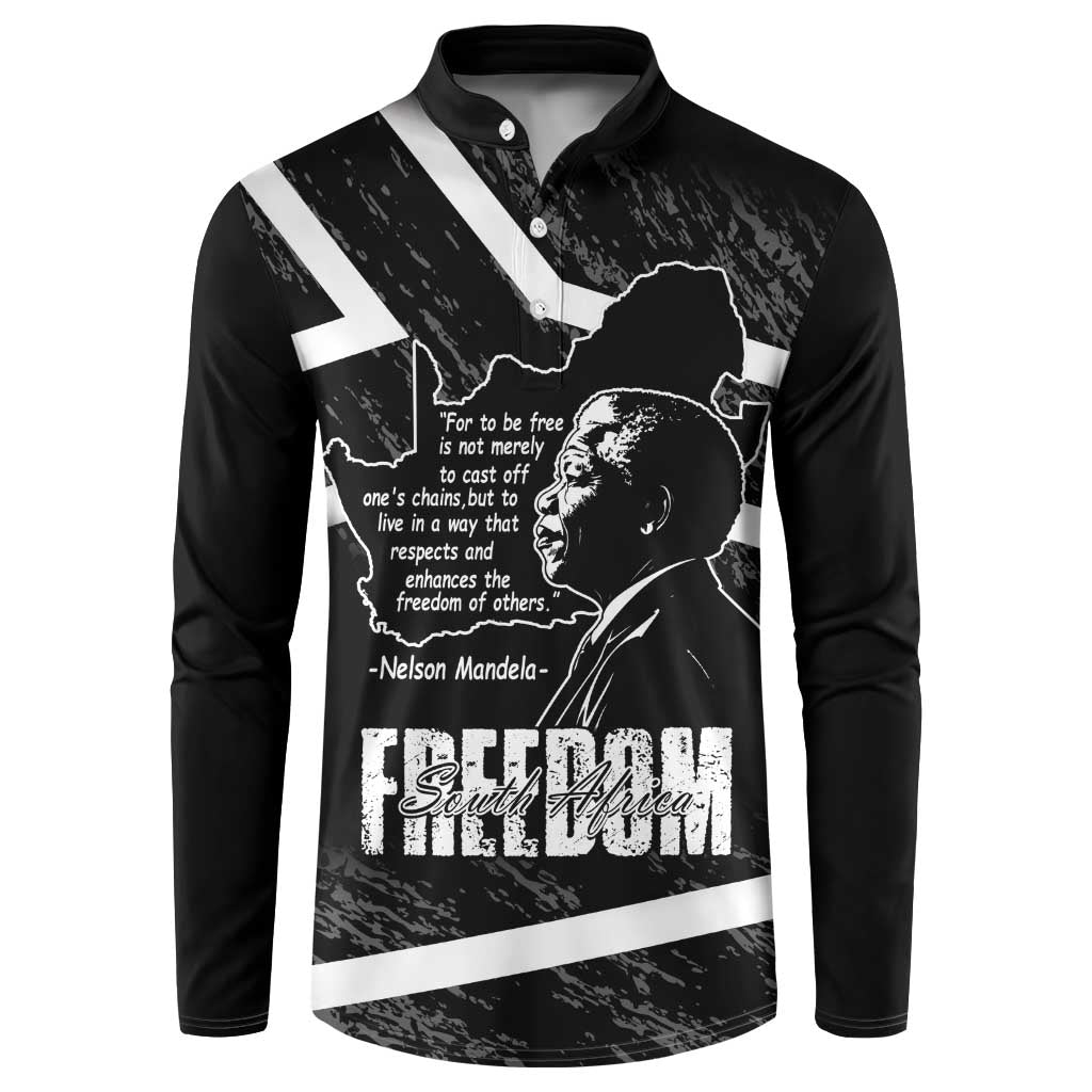 South Africa Freedom Day Button Sweatshirt Nelson Mandela With Map