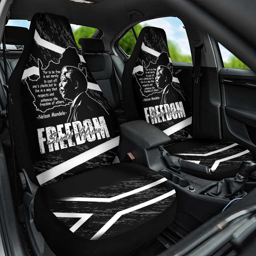 South Africa Freedom Day Car Seat Cover Nelson Mandela With Map