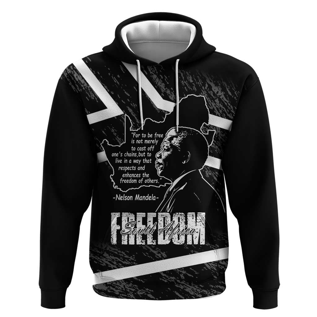 South Africa Freedom Day Hoodie Nelson Mandela With Map