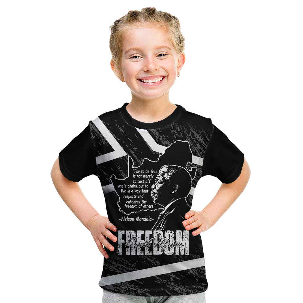 South Africa Freedom Day Kid T Shirt Nelson Mandela With Map