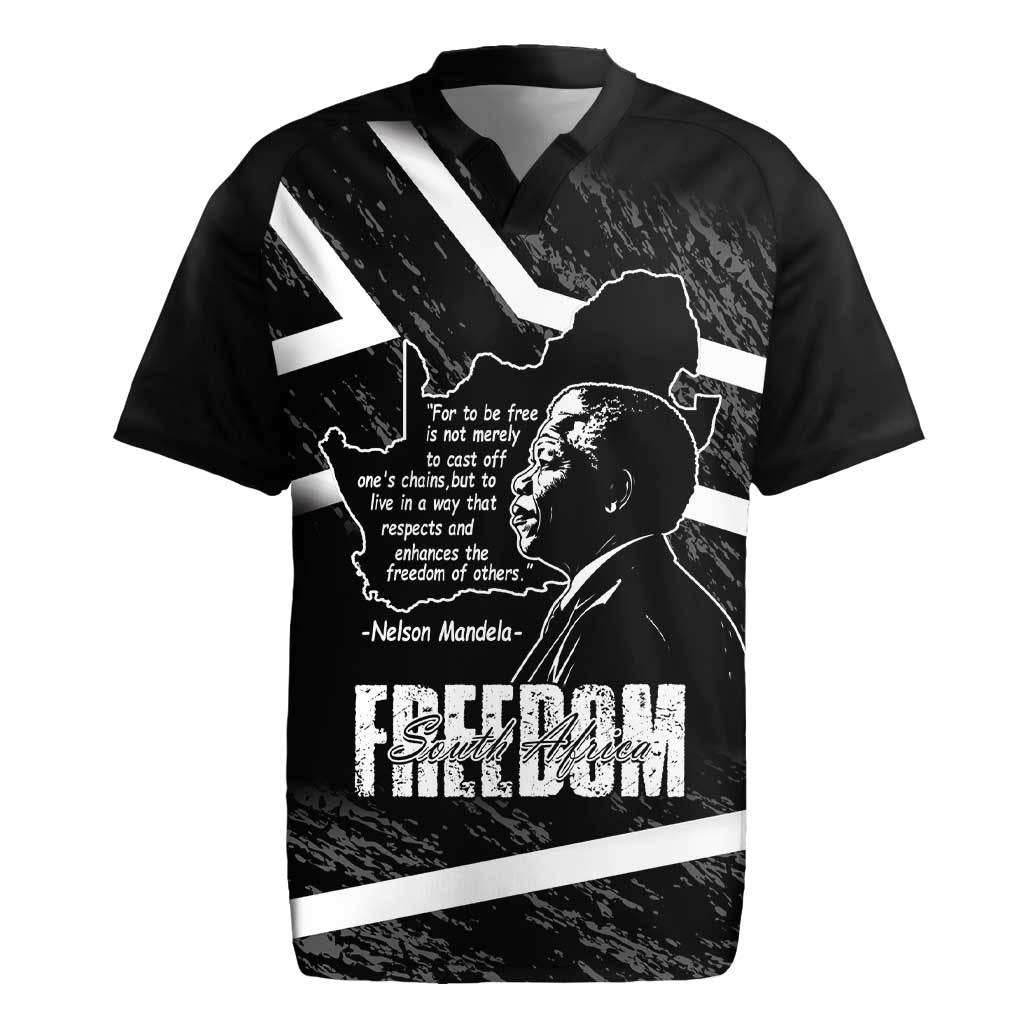 South Africa Freedom Day Rugby Jersey Nelson Mandela With Map