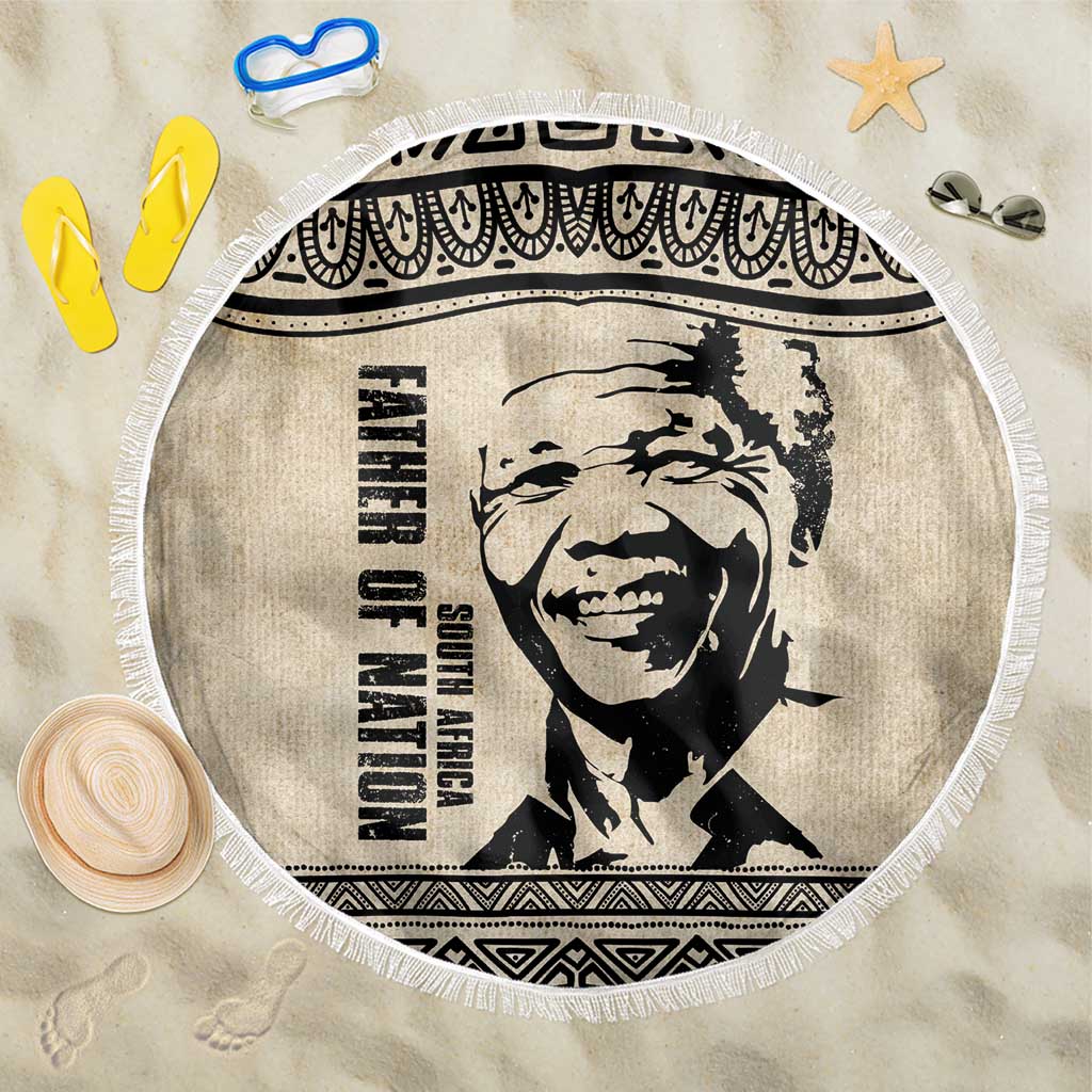 South Africa Nelson Mandela - Father Of Nation Beach Blanket Vintage African Pattern