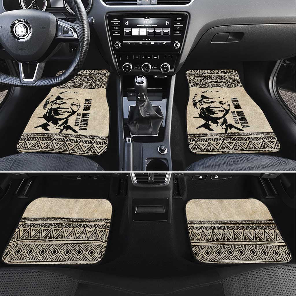 South Africa Nelson Mandela - Father Of Nation Car Mats Vintage African Pattern