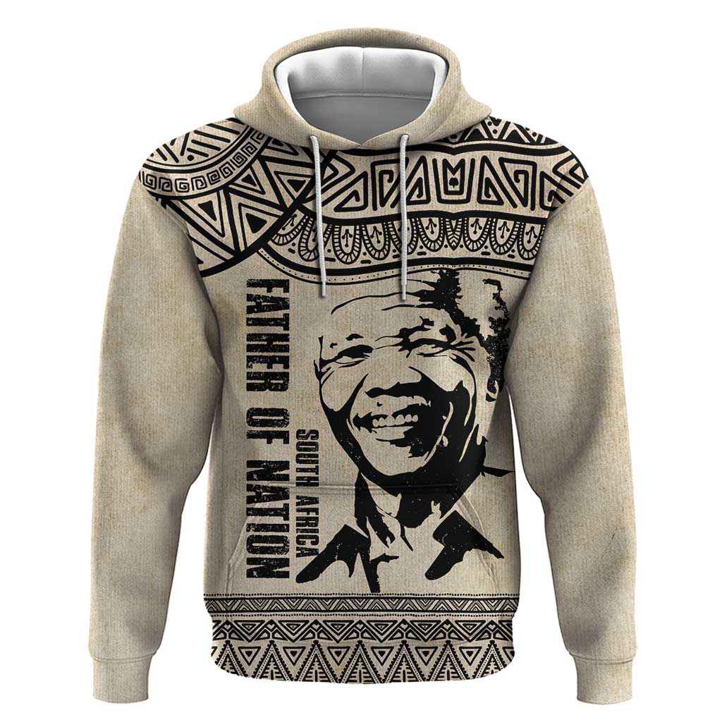 South Africa Nelson Mandela - Father Of Nation Hoodie Vintage African Pattern