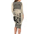 South Africa Nelson Mandela - Father Of Nation Long Sleeve Bodycon Dress Vintage African Pattern