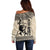 South Africa Nelson Mandela - Father Of Nation Off Shoulder Sweater Vintage African Pattern