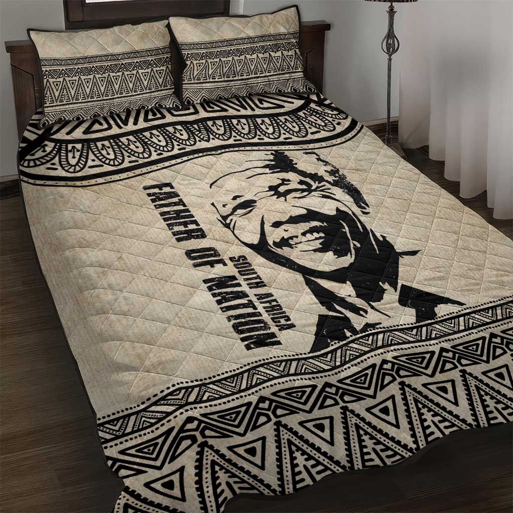 South Africa Nelson Mandela - Father Of Nation Quilt Bed Set Vintage African Pattern