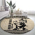 South Africa Nelson Mandela - Father Of Nation Round Carpet Vintage African Pattern