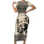 South Africa Nelson Mandela - Father Of Nation Short Sleeve Bodycon Dress Vintage African Pattern