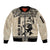 South Africa Nelson Mandela - Father Of Nation Sleeve Zip Bomber Jacket Vintage African Pattern