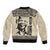 South Africa Nelson Mandela - Father Of Nation Sleeve Zip Bomber Jacket Vintage African Pattern