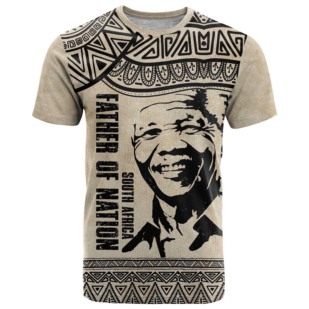 South Africa Nelson Mandela - Father Of Nation T Shirt Vintage African Pattern