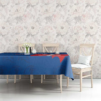 Custom Slovakia Football Tablecloth Come On Sokoli Falcon Pattern