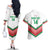 Custom Italy Football Couples Matching Off The Shoulder Long Sleeve Dress and Hawaiian Shirt Go Gli Azzurri Italian Wolf