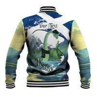 Personalised Nessie Scotland Baseball Jacket Scottish Folklore Loch Ness Monster