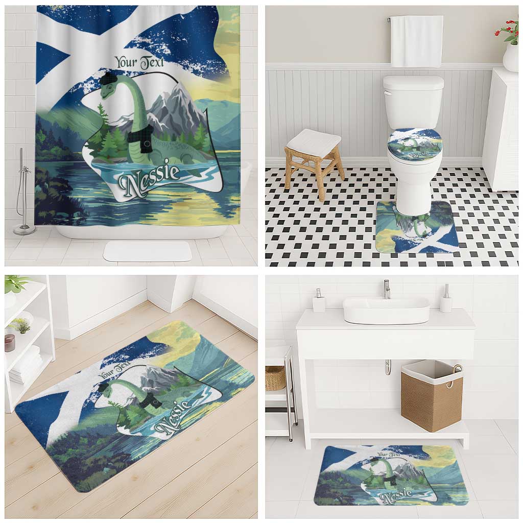 Personalised Nessie Scotland Bathroom Set Scottish Folklore Loch Ness Monster
