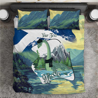 Personalised Nessie Scotland Bedding Set Scottish Folklore Loch Ness Monster