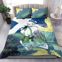 Personalised Nessie Scotland Bedding Set Scottish Folklore Loch Ness Monster
