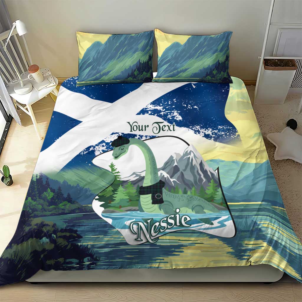 Personalised Nessie Scotland Bedding Set Scottish Folklore Loch Ness Monster